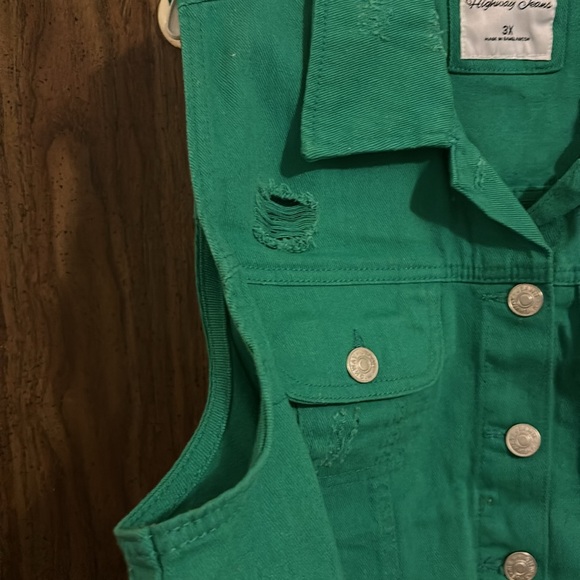 NWOT Highway Jeans green vest - Picture 3 of 4